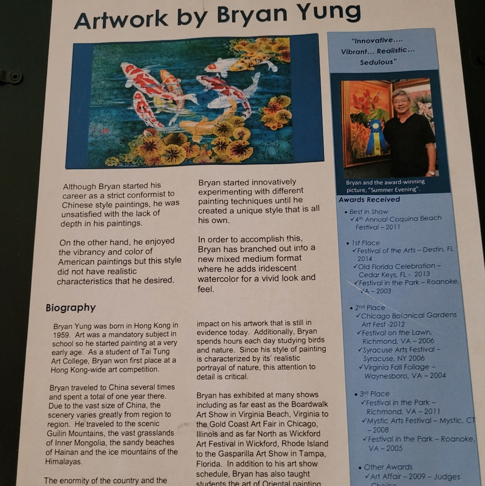 Bryan Yung signed artwork